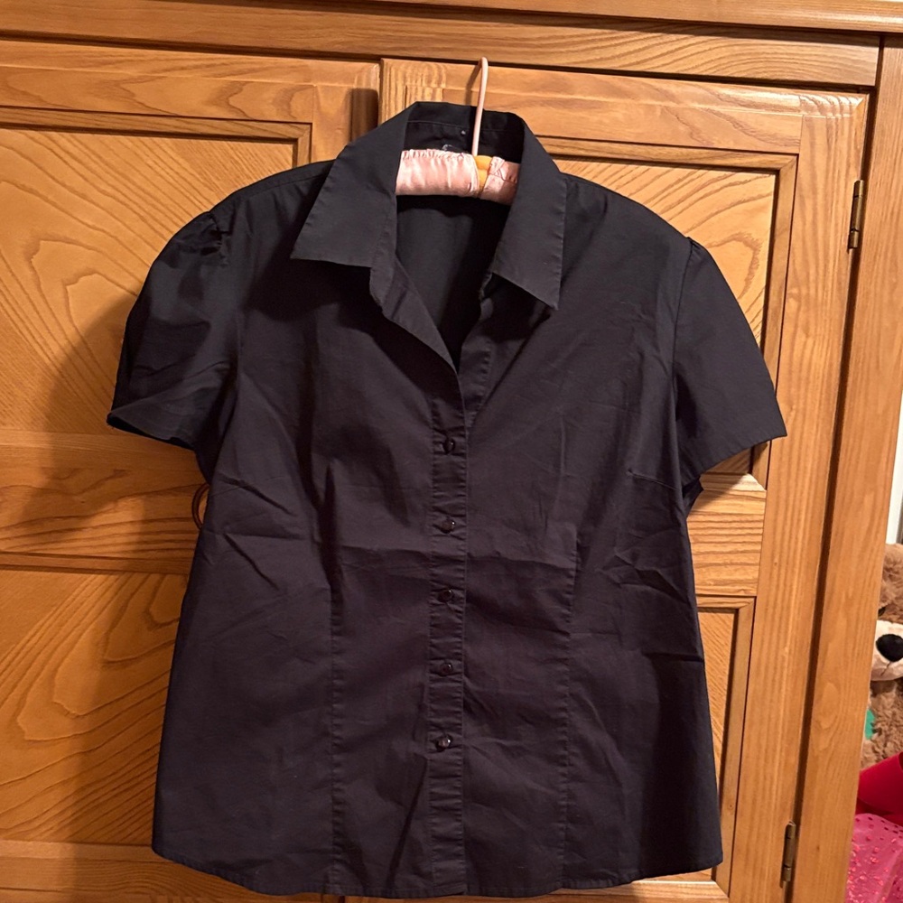 George Black and Purple Trim Shirt